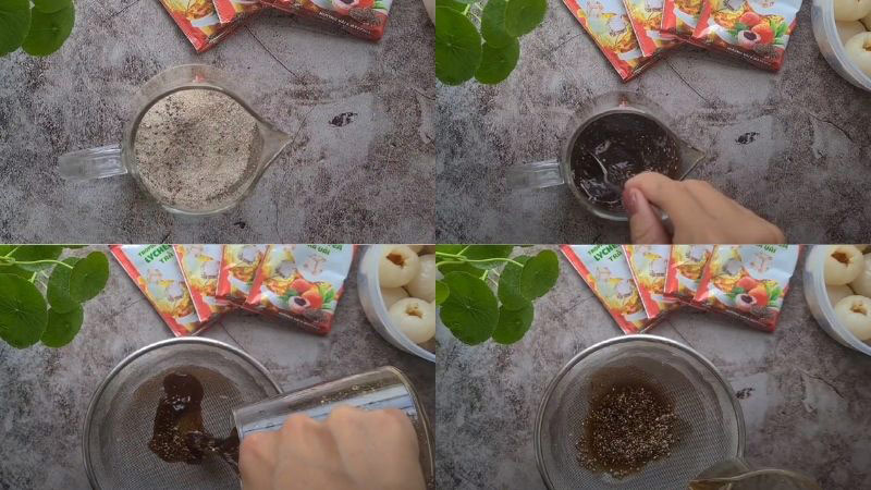 Pha trà vải Pha trà vải