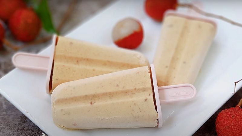 Thành phẩm món kem vải Thành phẩm món kem vải