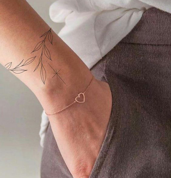 Hình xăm hoa lá cho nam Hình xăm hoa lá cho nam