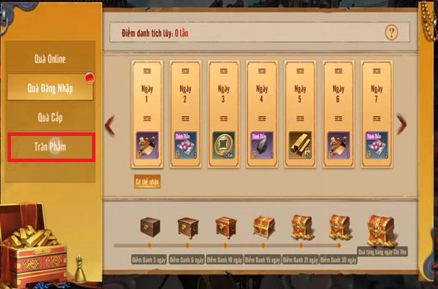 Chọn mục Trân Phẩm