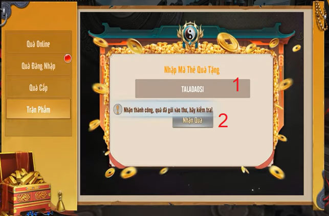 nhập code ta là đạo sĩ xuất quan còn hiệu lực