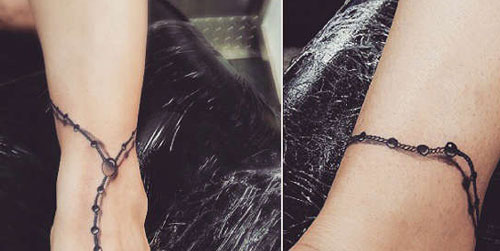 Hình xăm vòng tay chuỗi hạt