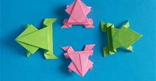 Cách gấp con ếch đẹp, nhảy xa dễ nhất bằng giấy
