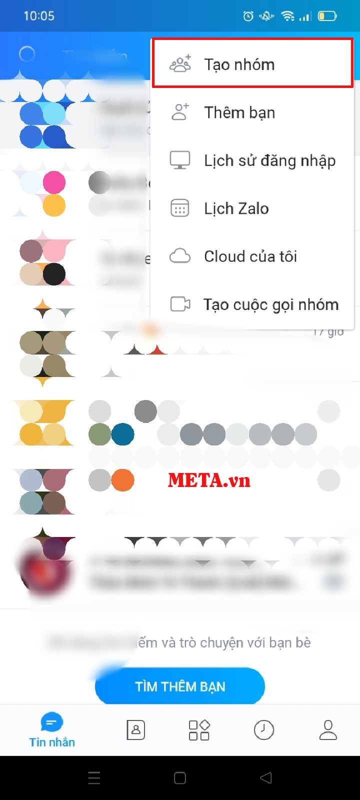 Cách tạo nhóm trên Zalo