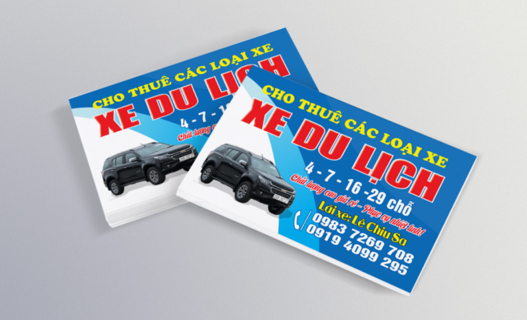 Mẫu card visit xe du lịch đẹp 2