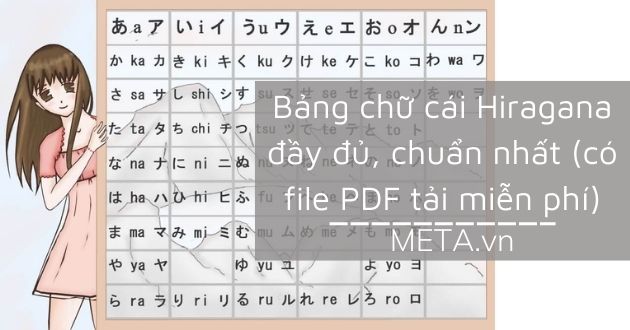 bảng chữ cái tiếng nhật bảng chữ cái tiếng nhật