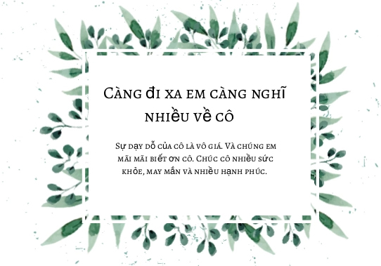 Thiệp chia tay thầy cô đẹp nhất 8 Thiệp chia tay thầy cô đẹp nhất 8