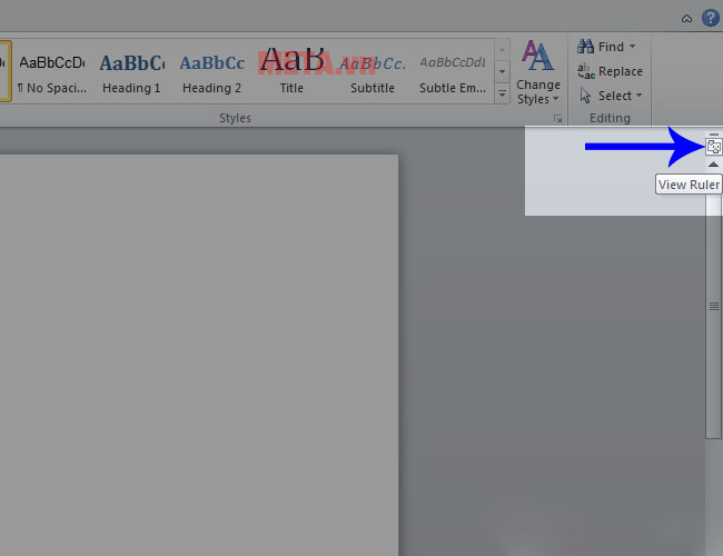 Cách hiện thanh ruler trong word