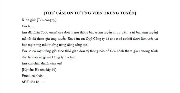 Mẫu trả lời thư mời phỏng vấn 3 Mẫu trả lời thư mời phỏng vấn 3