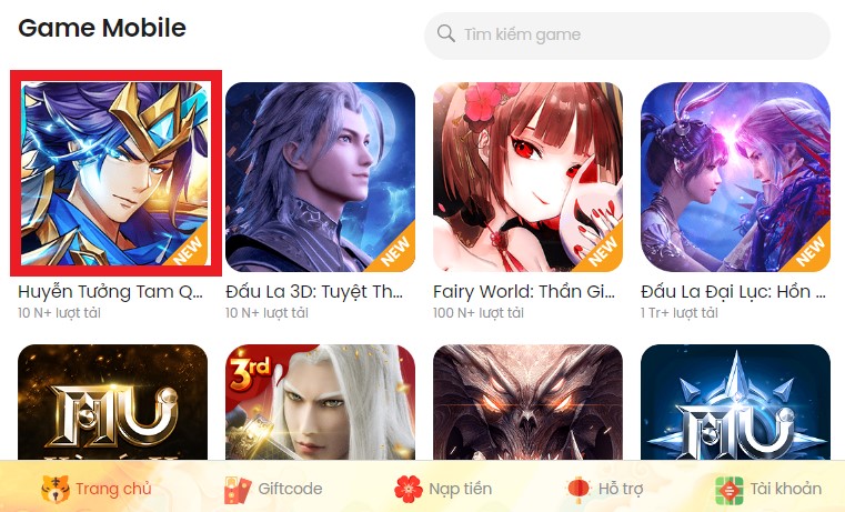 Code Huyễn Tưởng Tam Quốc