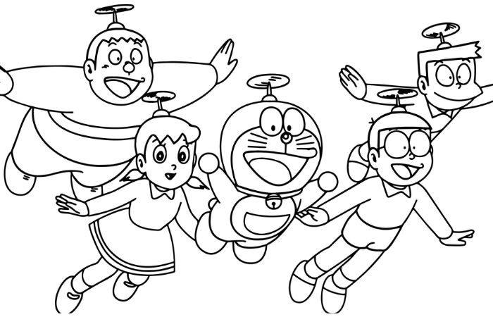Tranh tô màu Doremon