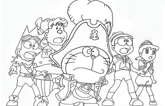 Tranh tô màu Doremon