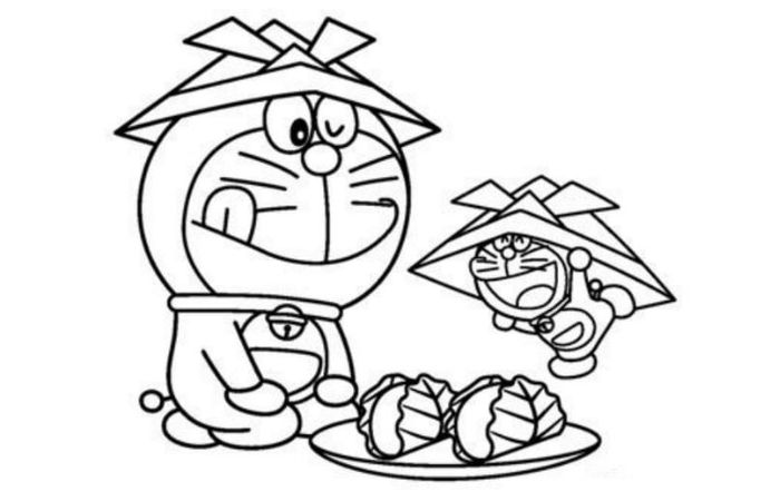 Tranh tô màu Doremon