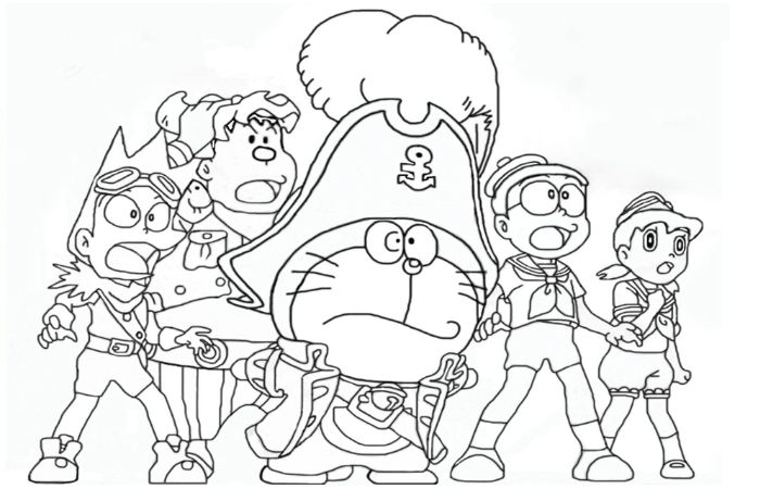 Tranh tô màu Doremon