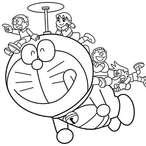 Tranh tô màu Doremon