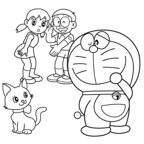 Tranh tô màu Doremon