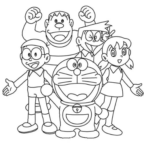 Tranh tô màu Doremon