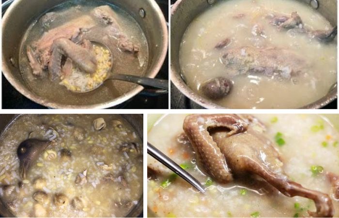 Cách nấu cháo chim bồ câu