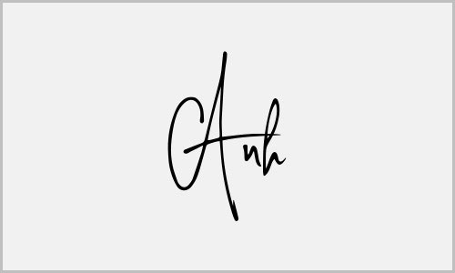 Mẫu chữ ký tên Anh