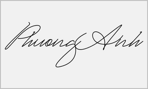 Mẫu chữ ký tên Anh