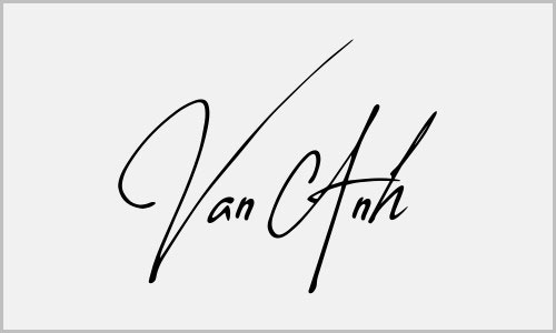 Mẫu chữ ký tên Anh