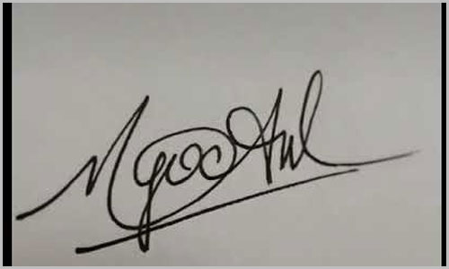 Mẫu chữ ký tên Anh