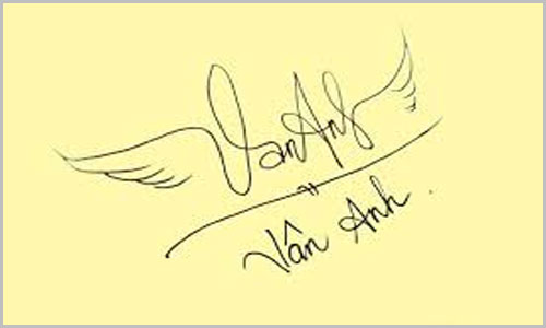 Mẫu chữ ký tên Anh