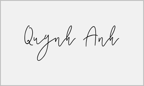 Mẫu chữ ký tên Anh