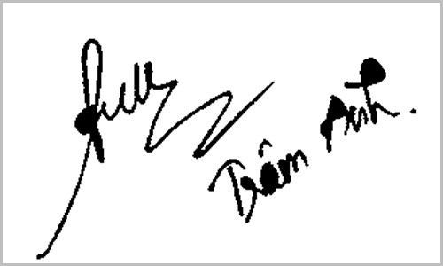 Mẫu chữ ký tên Anh