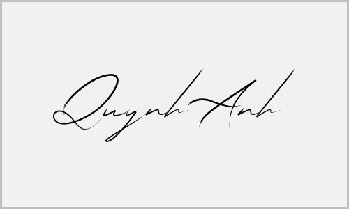 Mẫu chữ ký tên Anh