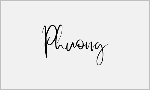 Mẫu chữ ký tên phương