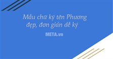 Mẫu chữ ký tên Phương đẹp, đơn giản dễ ký