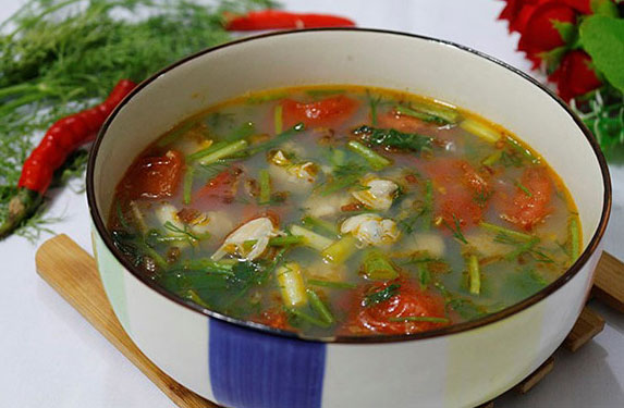 Canh ngao nấu sấu