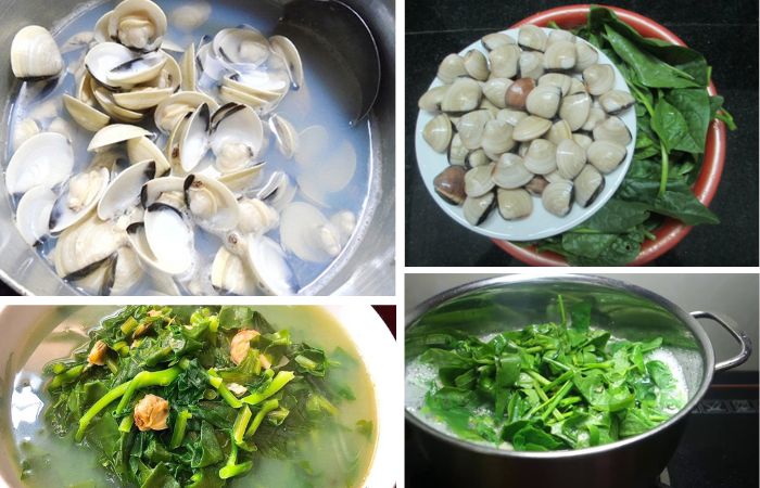 Cách nấu canh ngao mồng tơi