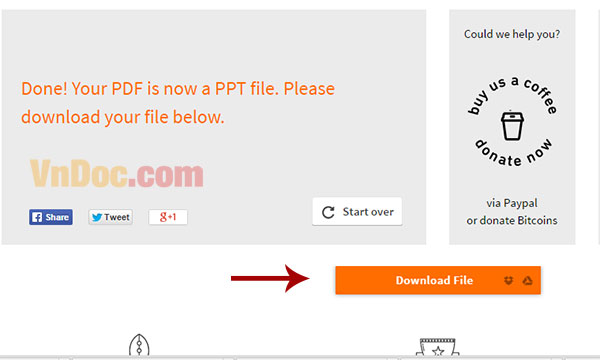 Cách chuyển đổi từ PDF sang PowerPoint
