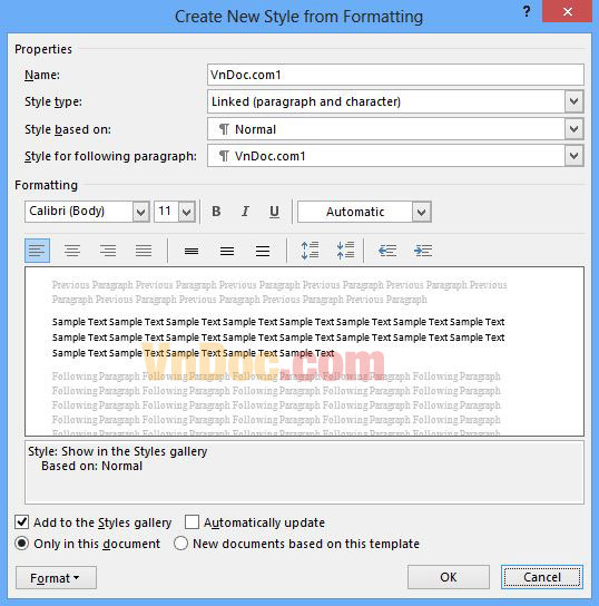 Tạo cây thư mục trong Word