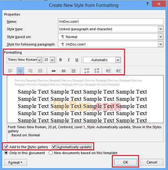 Tạo cây thư mục trong Word