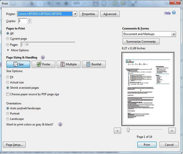 Hướng dẫn cách in File PDF với Foxit Reader và Adobe Reader Cách in File PDF