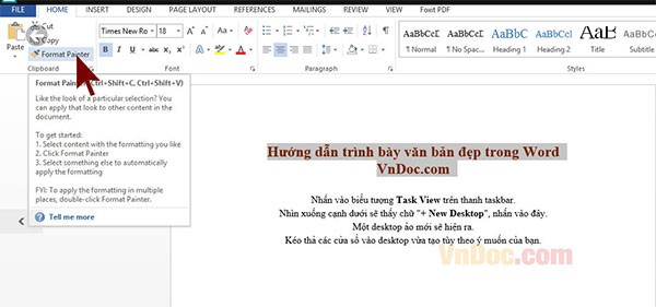 Cách sử dụng Format Painter trong Word Hướng dẫn trình bày văn bản đẹp trong Word