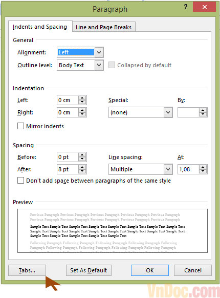 Hướng dẫn cách định dạng Tab trên văn bản định dạng tab trên word