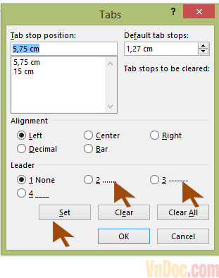 Hướng dẫn cách định dạng Tab trong văn bản định dạng tab trên word