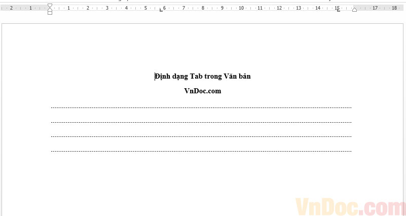 Hướng dẫn cách định dạng Tab trên văn bản định dạng tab trên word