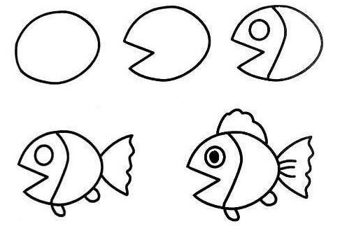 Cách vẽ con cá đơn giản 