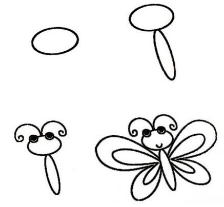 Cách vẽ con bướm đơn giản 