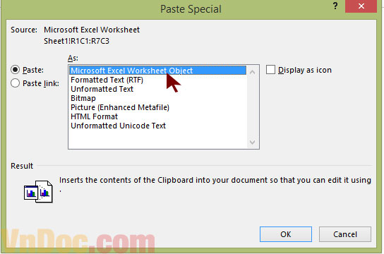 Hướng dẫn chuyển file Excel sang Word chuyển excel sang word