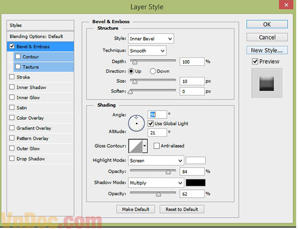Cách tạo chữ nổi trong Photoshop