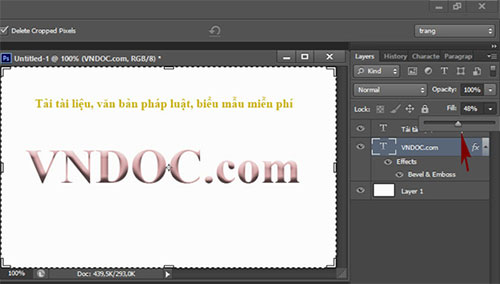 Cách tạo chữ nổi trong Photoshop