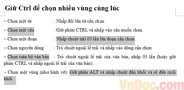 Mẹo bôi đen văn bản cực độc