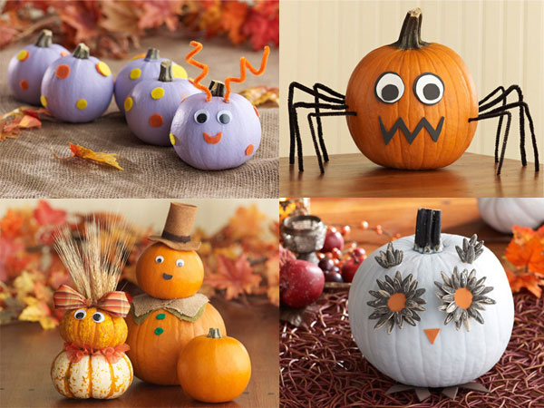 Những quả bí ngô siêu dễ thương này sẽ làm bọn trẻ thích mê Cách trang trí cho đêm Halloween ấn tượng