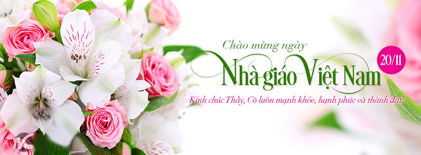 Tổng hợp ảnh bìa chào mừng 20-11 đẹp Ảnh bìa Facebook cho ngày 20-11